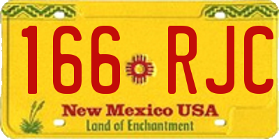 NM license plate 166RJC