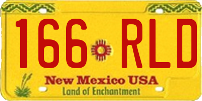 NM license plate 166RLD
