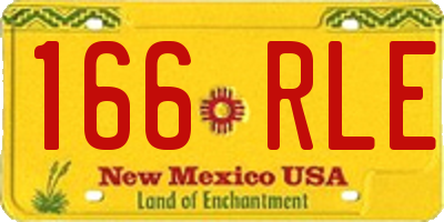 NM license plate 166RLE