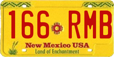 NM license plate 166RMB