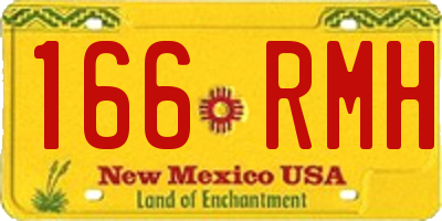 NM license plate 166RMH