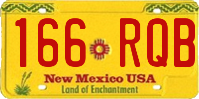 NM license plate 166RQB