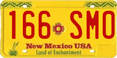 NM license plate 166SMO