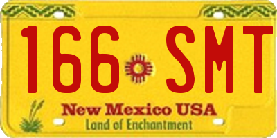 NM license plate 166SMT