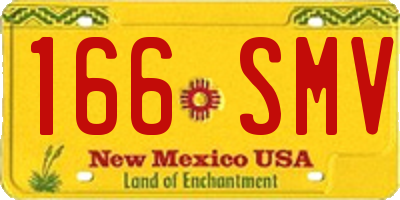 NM license plate 166SMV
