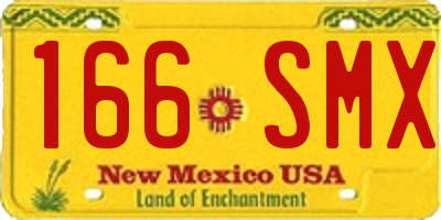 NM license plate 166SMX