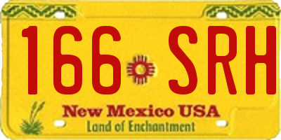 NM license plate 166SRH