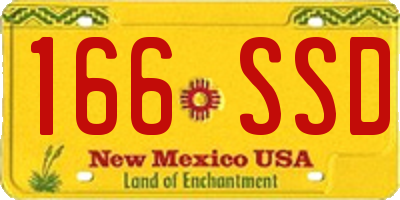 NM license plate 166SSD