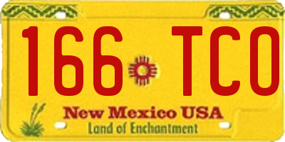 NM license plate 166TCO