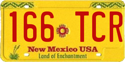 NM license plate 166TCR