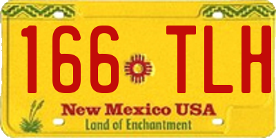 NM license plate 166TLH