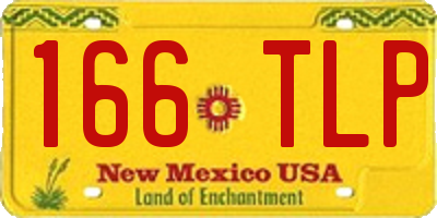 NM license plate 166TLP
