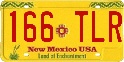 NM license plate 166TLR