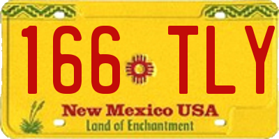 NM license plate 166TLY