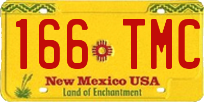 NM license plate 166TMC