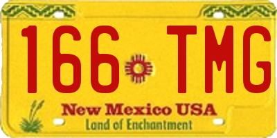 NM license plate 166TMG