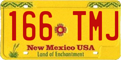 NM license plate 166TMJ