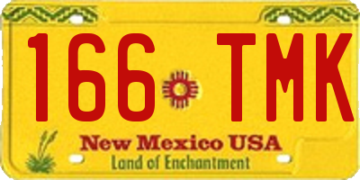 NM license plate 166TMK