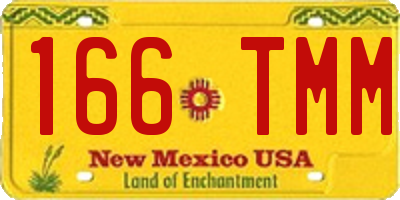 NM license plate 166TMM