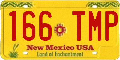 NM license plate 166TMP