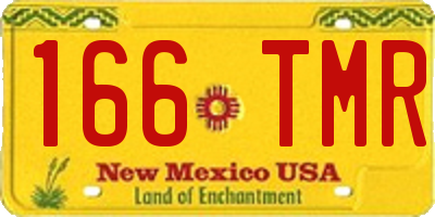 NM license plate 166TMR