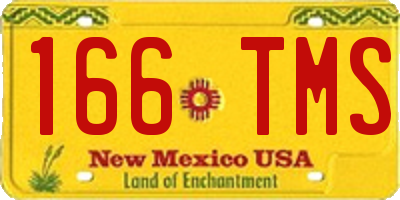 NM license plate 166TMS