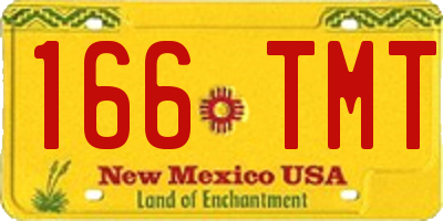 NM license plate 166TMT