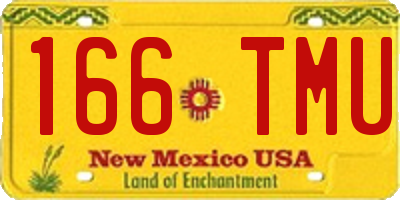 NM license plate 166TMU