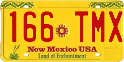 NM license plate 166TMX