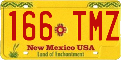 NM license plate 166TMZ
