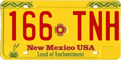 NM license plate 166TNH