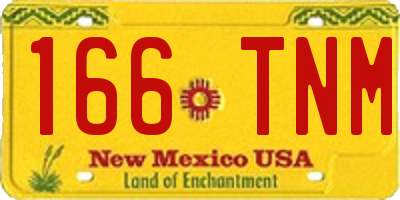 NM license plate 166TNM