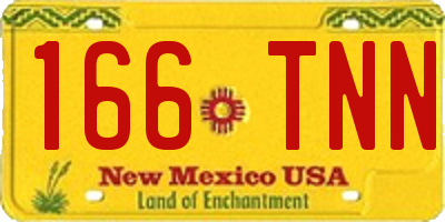 NM license plate 166TNN