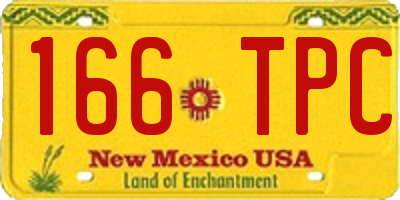 NM license plate 166TPC