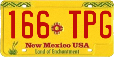 NM license plate 166TPG