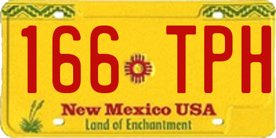 NM license plate 166TPH