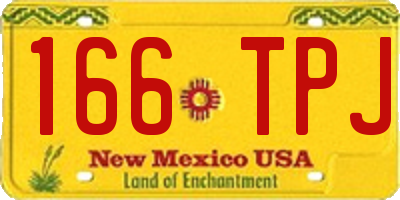 NM license plate 166TPJ
