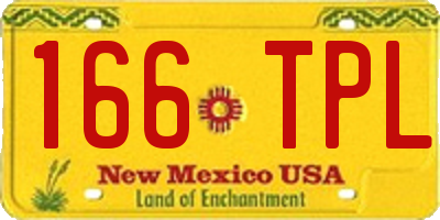 NM license plate 166TPL