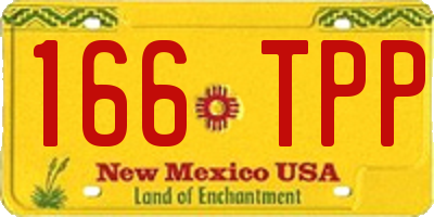 NM license plate 166TPP