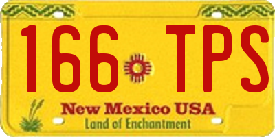 NM license plate 166TPS