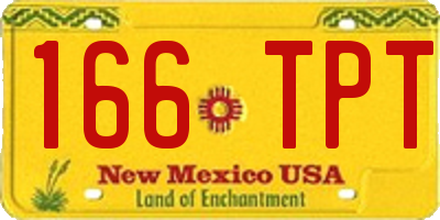 NM license plate 166TPT