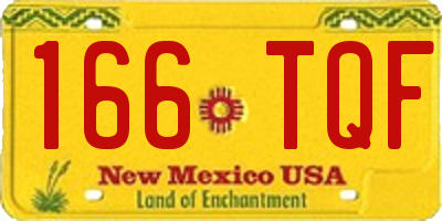 NM license plate 166TQF