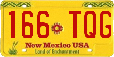 NM license plate 166TQG