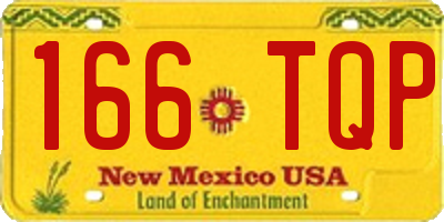 NM license plate 166TQP