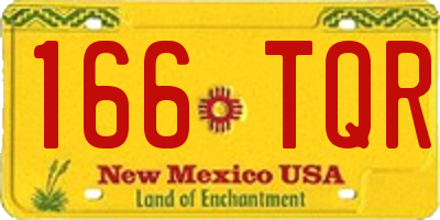 NM license plate 166TQR