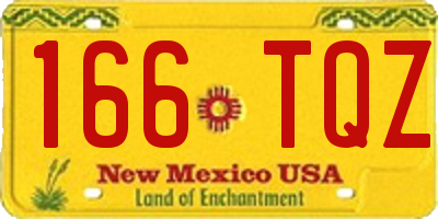NM license plate 166TQZ