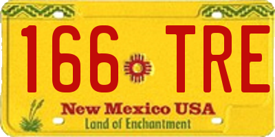 NM license plate 166TRE