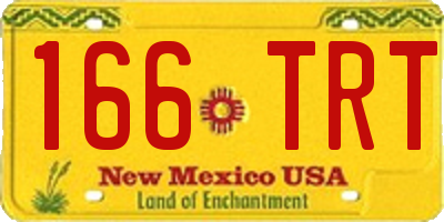 NM license plate 166TRT