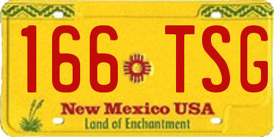NM license plate 166TSG