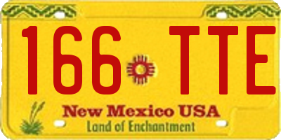 NM license plate 166TTE